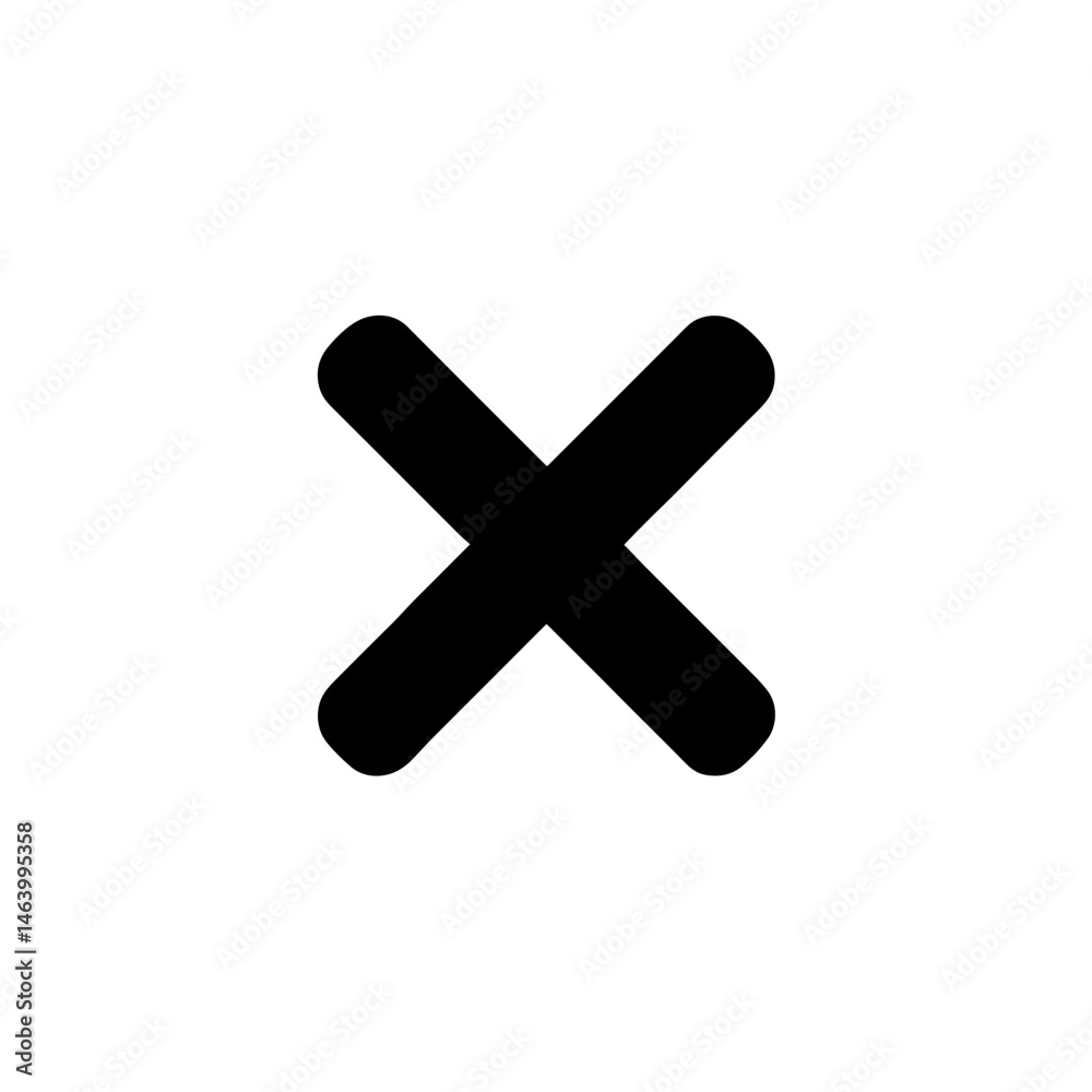 Close icon filled for cancel action in mobile UI Close icon filled for cancel action in mobile UI