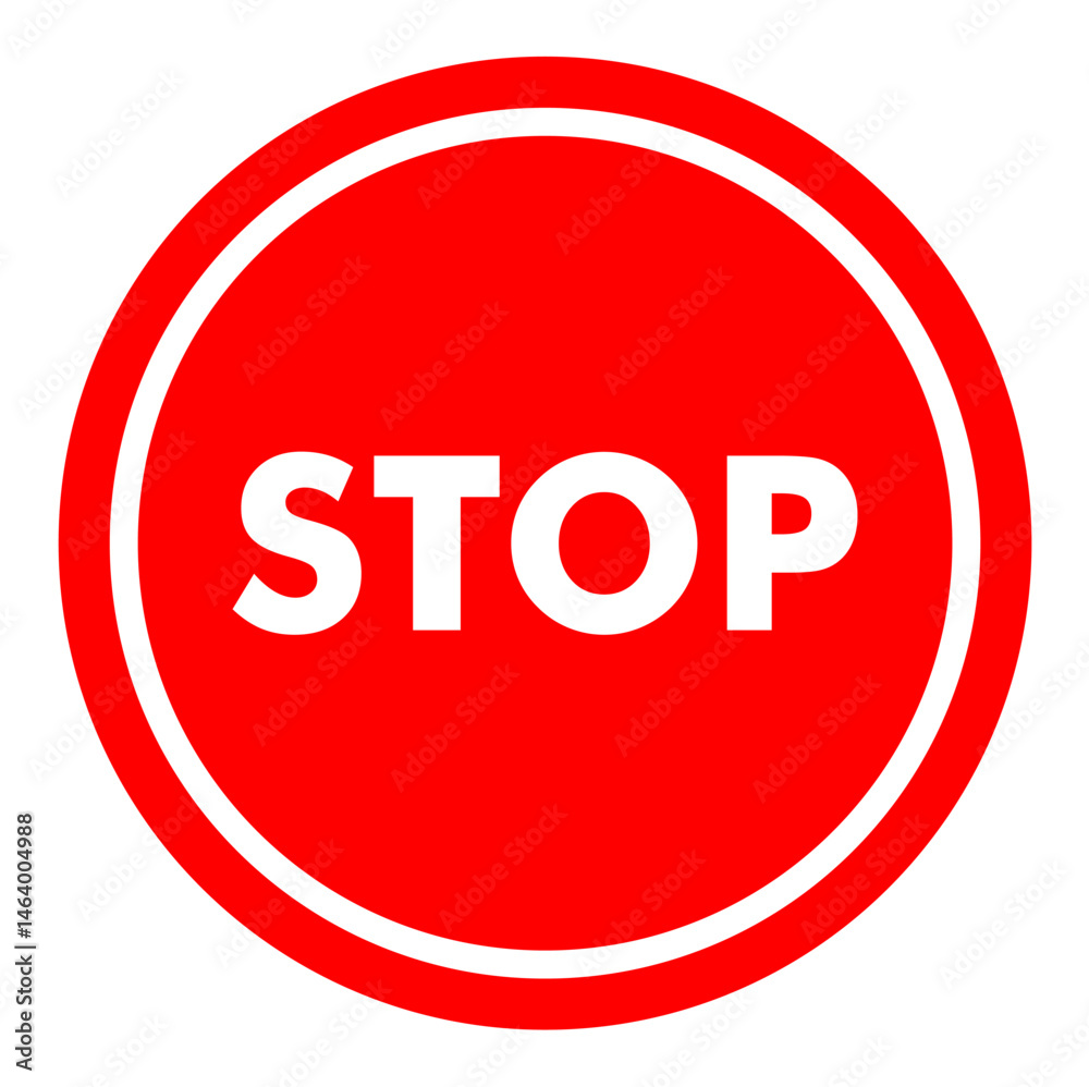 illustration of stop sign on red circle background. illustration of stop sign on red circle background.