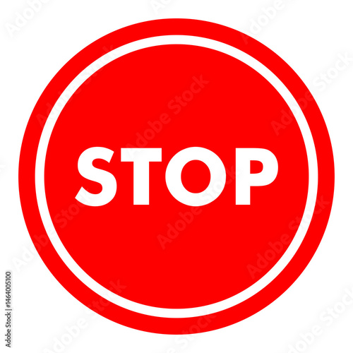 Wallpaper Mural stop sign on red circle background. Torontodigital.ca