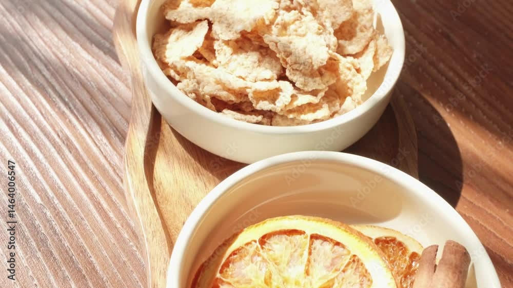honey dripping from a white spoon and orange dried honey dripping from a white spoon and orange dried