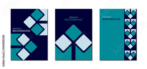 minimalist flat geometric abstract white background with blue and green template design for cover, brochure, poster, flyer