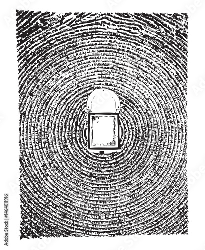 Kaaba in Mecca Saudi Arabia, Vector Simple manual hand draw sketch, isolated on white