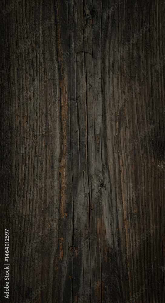 Naklejka premium Photo of Dark Wood Texture with Vertical Grain and Brown Tones