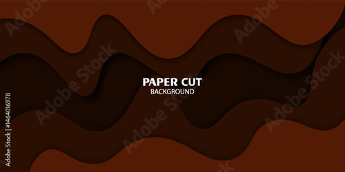 Abstract dark orange color vector illustration geometric shape wave design background. Vector eps10