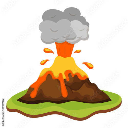 Volcano Illustration