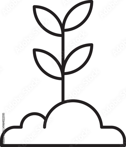 Tree Growth Vector Icon Stock Illustration