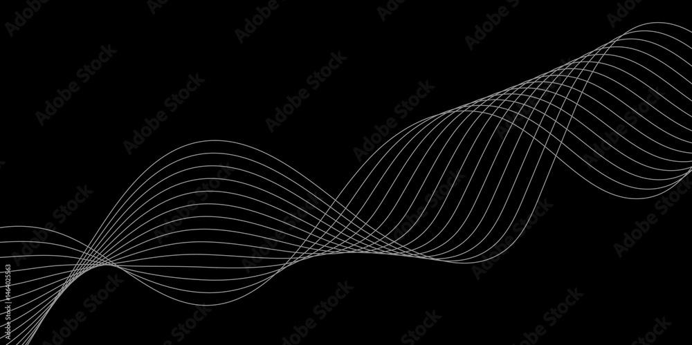 Abstract Black background with a glowing abstract waves. Abstract wave element for design. Digital frequency track equalizer, Futuristic background design. Long exposure, Light painting photography. Abstract Black background with a glowing abstract waves. Abstract wave element for design. Digital frequency track equalizer, Futuristic background design. Long exposure, Light painting photography.
