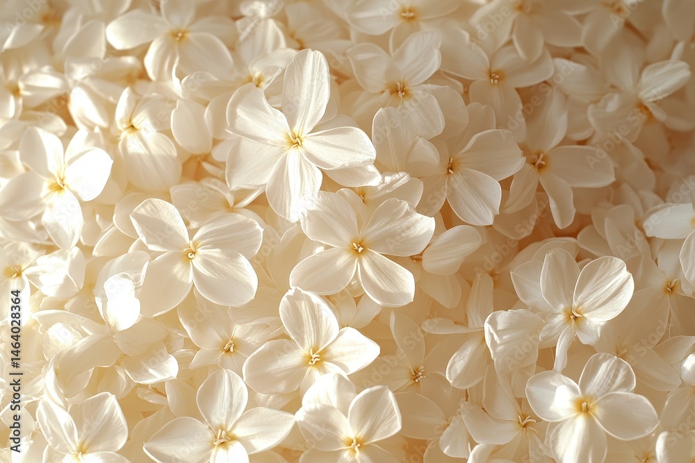 Fototapeta premium Close-up view of many delicate white flowers.