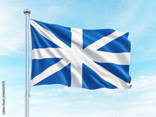 Flag waving in the sky