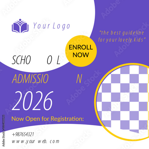 School Admission Social Media Post Design 2026