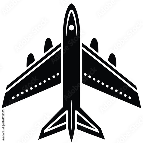Black and White Airplane Icon