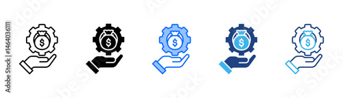 Wages Icon Set With Multiple Style Collection 
