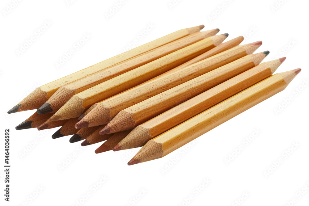 Fototapeta premium A stack of wooden pencils