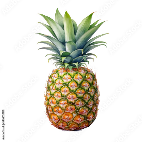 Fresh Pineapple Isolated on White Background