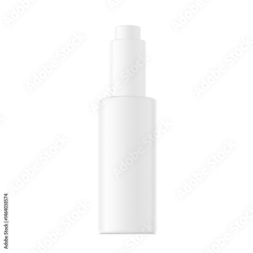 Dropper bottle mockup. Vector illustration isolated on white background. Front view. Сan be used for cosmetic, medical and other needs. EPS10.