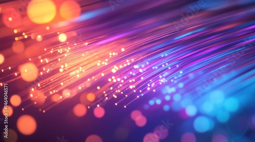 Colorful light trails creating a vibrant digital background
