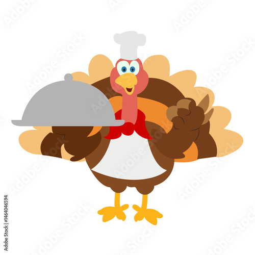 Thanksgiving Turkey Chef Serving Food