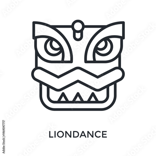 Liondance Icon Outline Style. Vector Illustration For Graphic Design photo