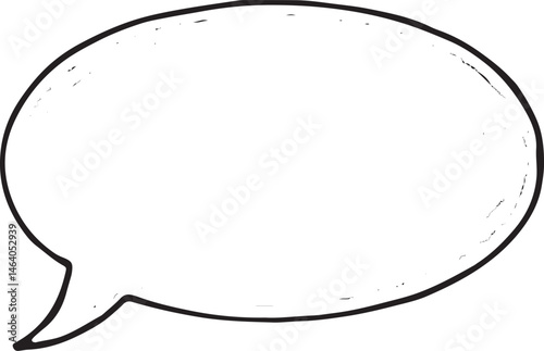 An oval-shaped speech bubble, perfect for standard dialogue in comics or cartoons.