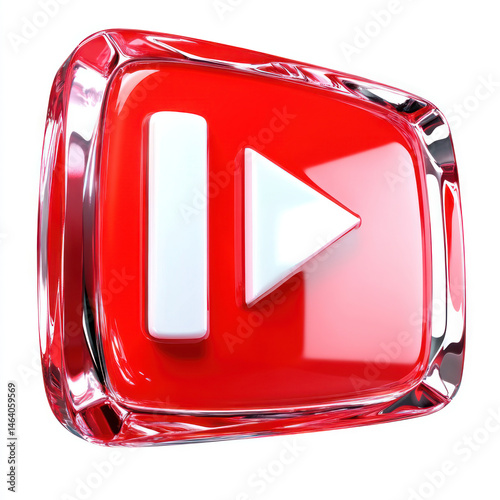 red glossy icon