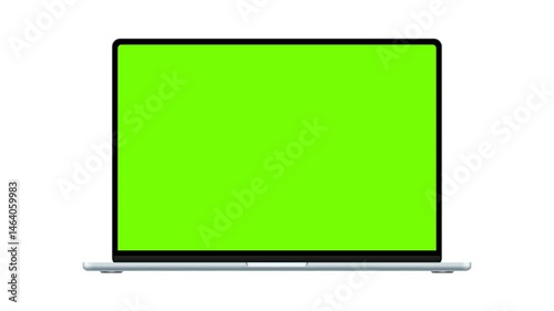 Blue Animated Laptop Mockup, Front and Side Perspective View, Isolated on White Background. Animation For Web Presentation