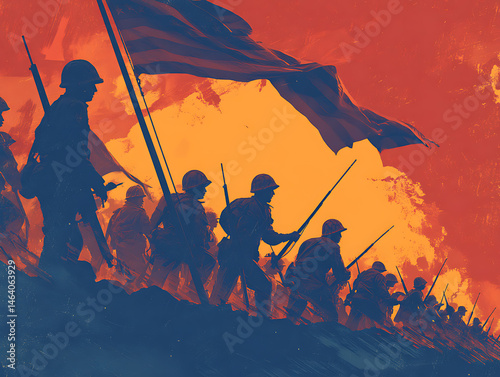 Memorial Day Graphic with Gorgeous Patriotic Elements