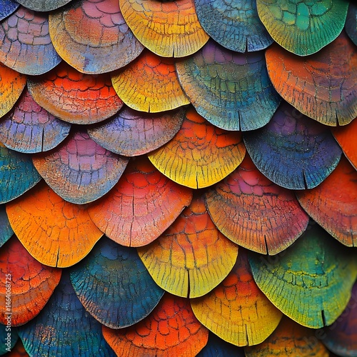 Vibrant Colorful Scaled Pattern Texture Background Abstract Art Design