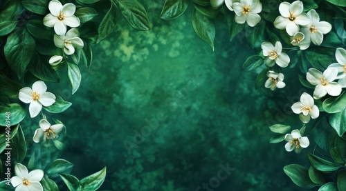 Wallpaper Mural Floral frame, nature's greenery Torontodigital.ca