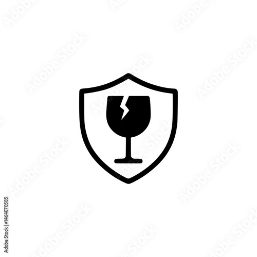Breakproof icon or weather Breakproof label vector isolated. Simple vandal proof icon vector for your product high quality.