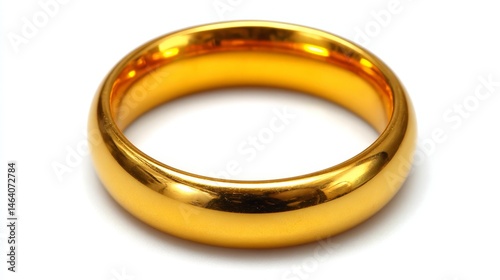 Wallpaper Mural Exquisite gold wedding ring, symbol of everlasting love and commitment on white background Torontodigital.ca