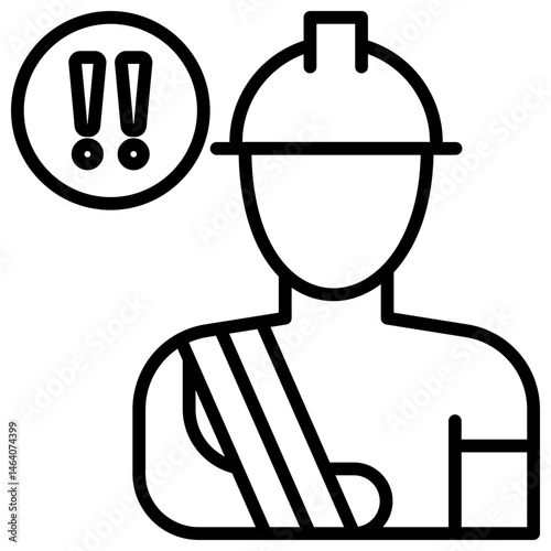 Work Injury line icon