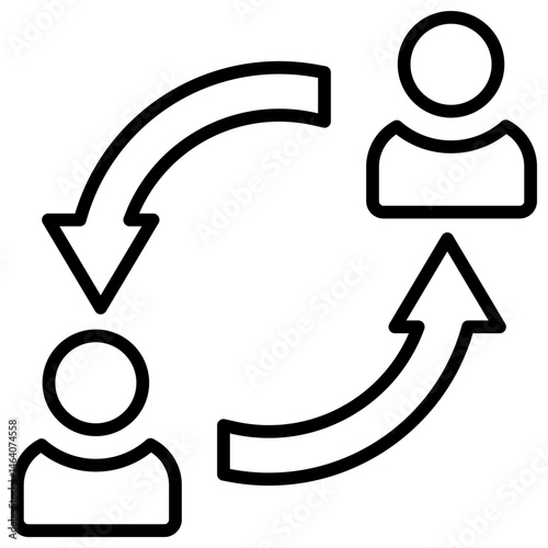 Alternative Work line icon