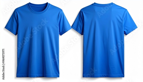 blue t shirt on white background