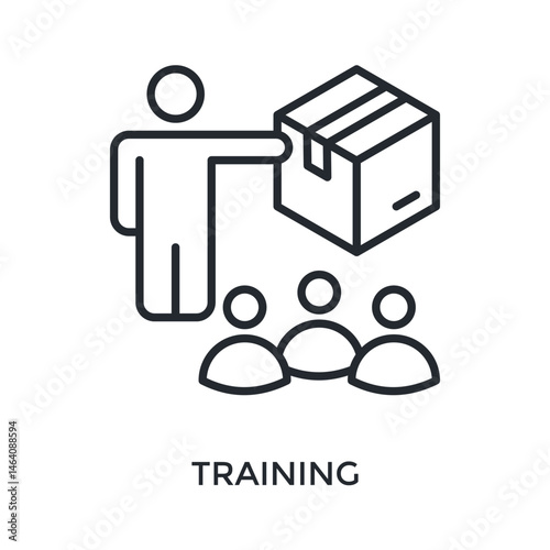 Training Icon Outline Style. Vector Illustration For Graphic Design