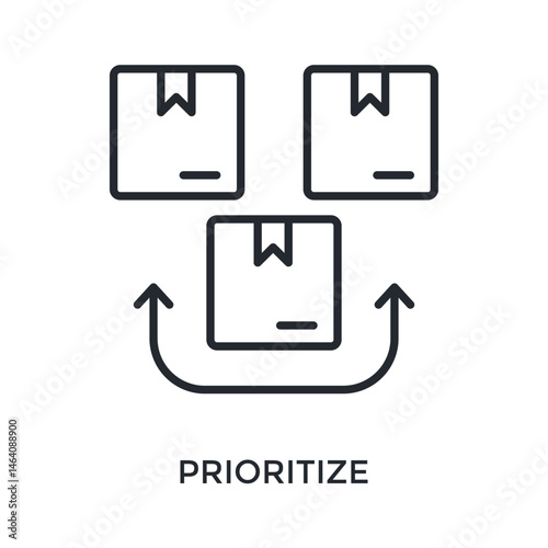Prioritize Icon Outline Style. Vector Illustration For Graphic Design