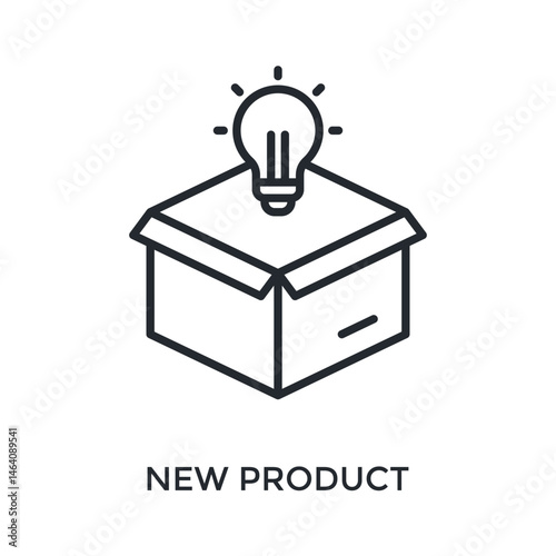 New Product Icon Outline Style. Vector Illustration For Graphic Design
