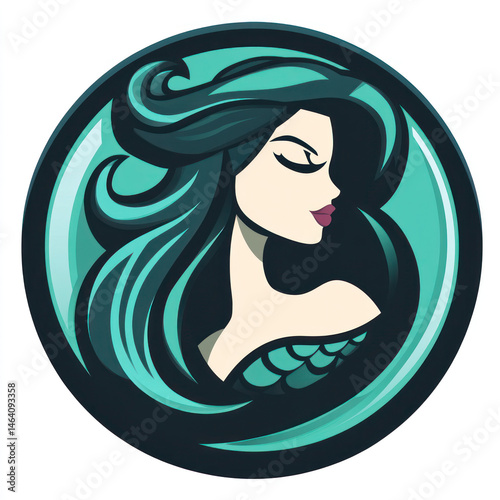 vector illustration of a girl with a hair