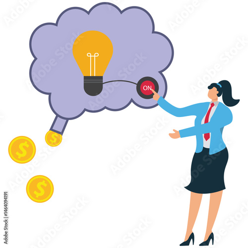 Turn on brain to creativity for make money