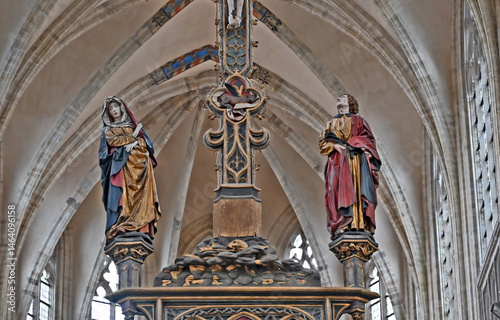 Obraz na płótnie Lovanio - Leuven, interno della Collegiata di San Pietro, Brabante - Belgio w salonie