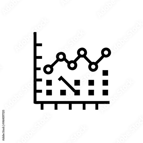 Line Data Trend Graph Showing Fluctuations and Patterns  