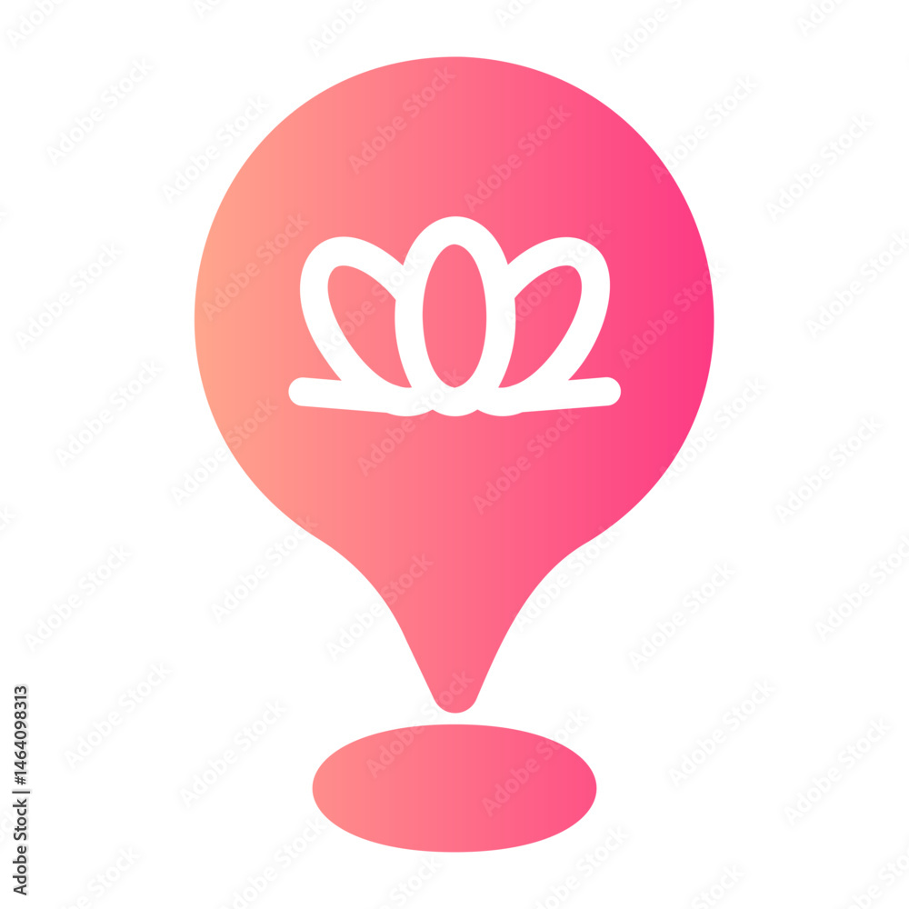 Obraz premium location gradient icon