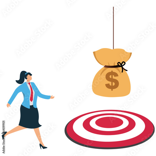 Financial success goal concept
