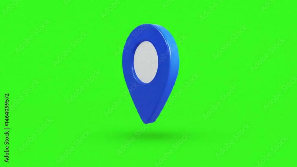 Blue location marker on a green backdrop for website design and marketing Blue location marker on a green backdrop for website design and marketing