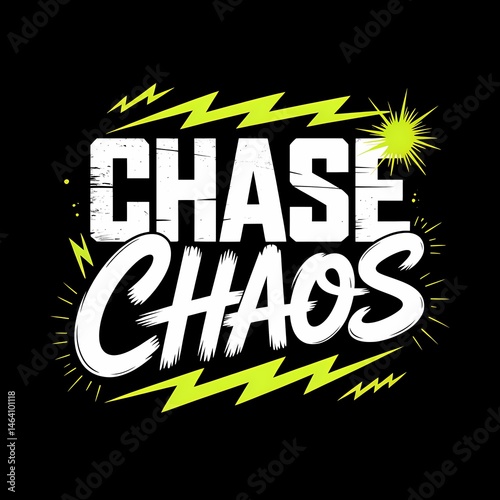 Dynamic Expression: A High-Energy Graphic Exploration of Chase and Chaos Concept