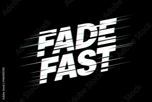 Dynamic Text Design Featuring Motion Blur and Bold Typography Elements