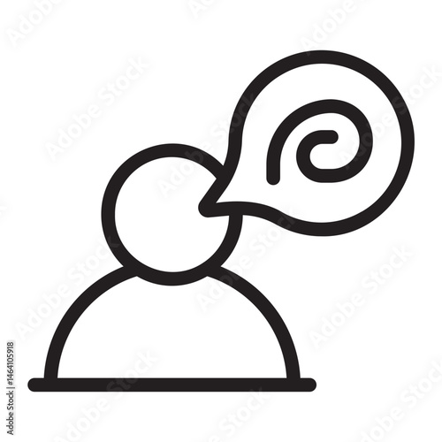 hypnosis line icon