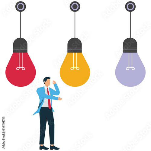 Idea different thinking concept