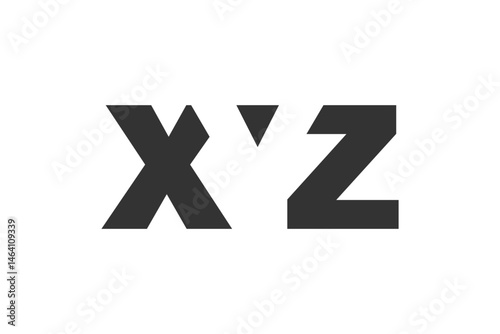 XYZ logo design. Initial letter X Y Z bold font style for tech startups, consulting, corporate branding. Creative company name, headlines typography identity, trendy logotype.