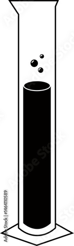 Graduated Cylinder Laboratory Glassware Vector Illustration