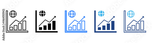 Growth Icon Set With Multiple Style Collection 